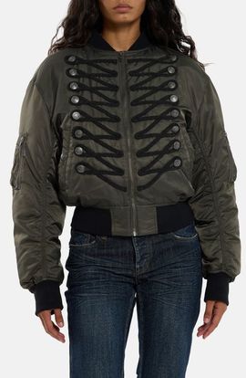 JADED LONDON JADED LONDON Military Detail Bomber Jacket