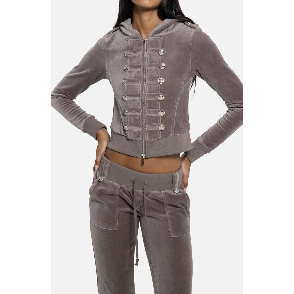 JADED LONDON JADED LONDON Mini Monster Velour Military Hoodie