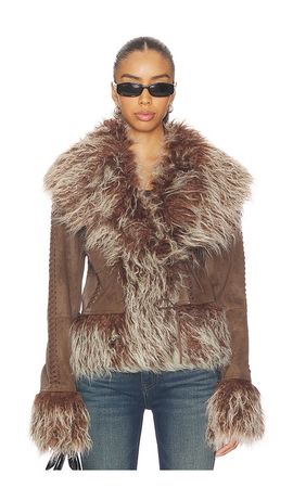 Jaded London Jaded London Mongolian Faux Fur Jacket