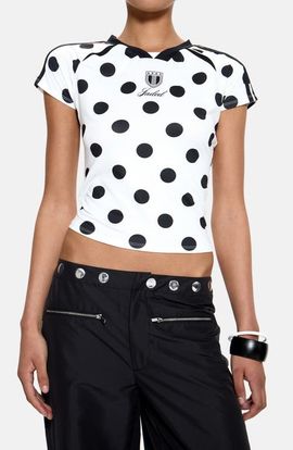 JADED LONDON JADED LONDON No.13 Polka Dot Football Top