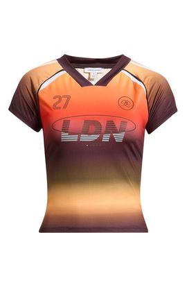 JADED LONDON JADED LONDON Ombré Football Graphic Baby Tee