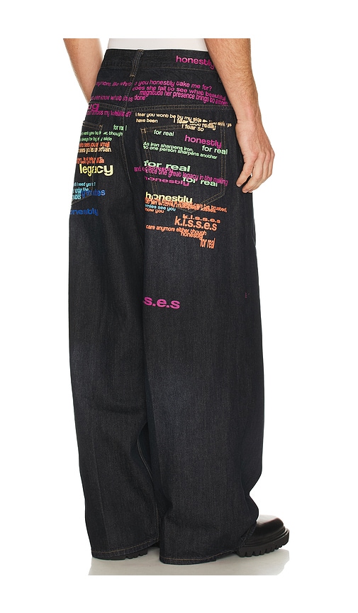 Jaded London - Rainbow Script XL Colossus Jeans