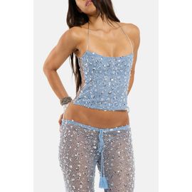 JADED LONDON JADED LONDON Sequin Lace Corset Top