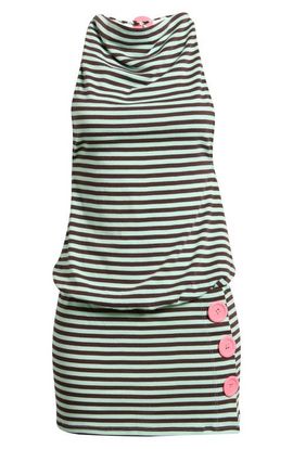 JADED LONDON JADED LONDON Stripe Button Trim Dress