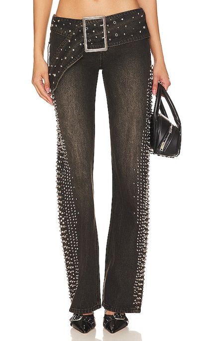 Jaded London Jaded London Studded Low Rise Jeans
