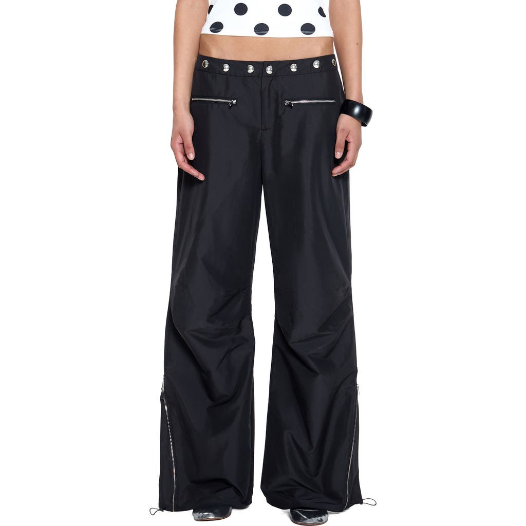 JADED LONDON JADED LONDON Studded Wide Leg Parachute Pants
