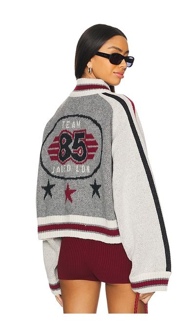 Jaded London Jaded London Team 85 Knitted Bomber Jacket