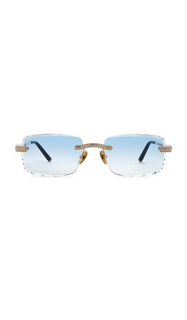 James Oro James Oro Signature Gem Cut Sunglasses
