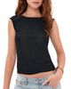 James Perse James Perse Cotton Cashmere Blend Boatneck Top Black - 1