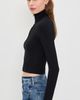 James Perse James Perse Cropped Long Sleeve Half Zip Black - 4