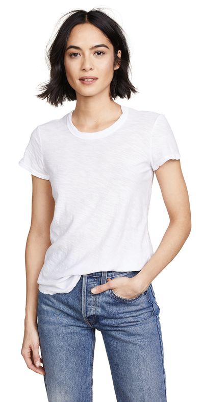 James Perse James Perse Sheer Slub Crew Neck Tee White 3