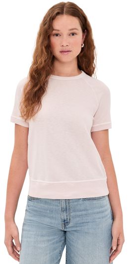 James Perse James Perse Vintage Cotton French Terry Sweat Top Rose Quartz