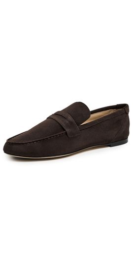 Jamie Haller Jamie Haller Suede Penny Loafers Deep Espresso