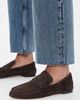 Jamie Haller Jamie Haller Suede Penny Loafers Deep Espresso - 3