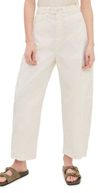 Jamie Haller Jamie Haller The Baggy Painter Crop Trousers Ecru
