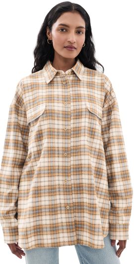 Jamie Haller Jamie Haller The Big Button Down Shirt Gold Plaid