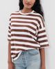 Jamie Haller Jamie Haller The Draped Tee Brown Rugby Stripe - 2