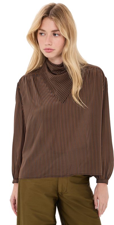 Jamie Haller Jamie Haller The Hankie Silk Blouse JH Signature Stripe