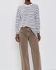 Jamie Haller Jamie Haller The High V Tee White Stripe - 5