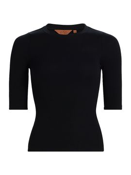 Jamie Haller Women's The Rib Elbow-Length Sleeve T-Shirt