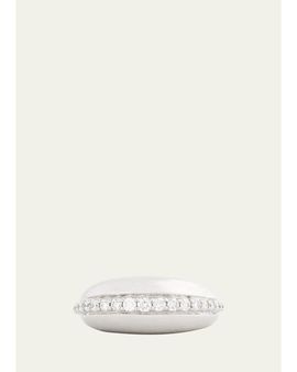 Jamie Wolf 18K White Gold Domed Ring with Diamonds