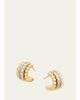 Jamie Wolf 18K Yellow and White Gold Diamond Hoop Earrings with Beaded Edge - 1