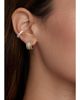 Jamie Wolf 18K Yellow and White Gold Diamond Hoop Earrings with Beaded Edge - 2
