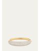 Jamie Wolf 18K Yellow and White Gold Domed Hinge Bangle with Pave Diamonds - 1