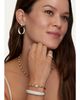Jamie Wolf 18K Yellow and White Gold Domed Hinge Bangle with Pave Diamonds - 2