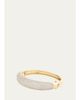 Jamie Wolf 18K Yellow and White Gold Domed Hinge Bangle with Pave Diamonds - 3