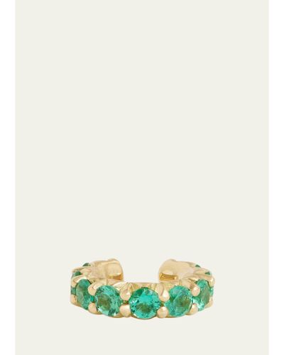 Jamie Wolf 18K Yellow Gold Emerald Ear Cuff, Single