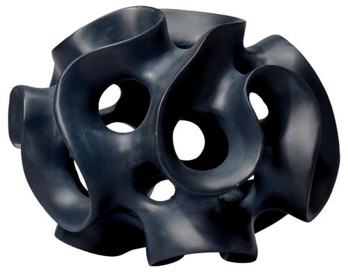 JAMIE YOUNG JAMIE YOUNG Ribbon Resin Decorative Sphere, Black 