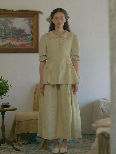 JAMMER Diana Noble Skirt_Palegoldenrod