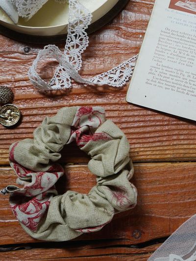 JAMMER Linen flower hair chouchou