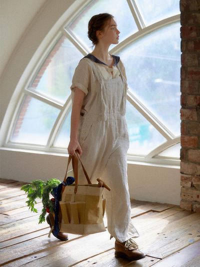 JAMMER Mabel linen overall - natural