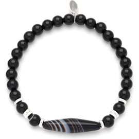 Jan Leslie Jan Leslie Agate Beaded Flex Bracelet