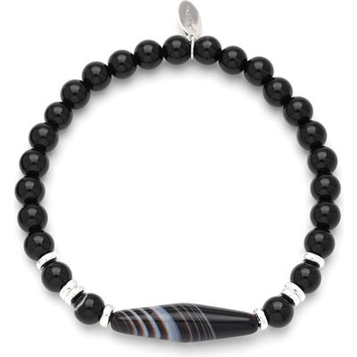 Jan Leslie Jan Leslie Agate Beaded Flex Bracelet