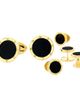 Jan Leslie Jan Leslie Black Onyx 18kt Gold Cufflinks & Studs  - 1