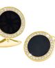 Jan Leslie Jan Leslie Black Onyx & Diamond 18K Gold Cufflinks  - 1