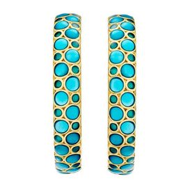 Jan Leslie Jan Leslie Bubble Hoop Gold Vermeil Sterling Earrings