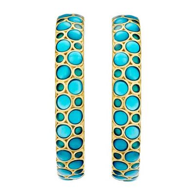 Jan Leslie Jan Leslie Bubble Hoop Gold Vermeil Sterling Earrings