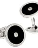 Jan Leslie Jan Leslie Gemstone and Diamond Sterling Silver Round Cufflinks - 1
