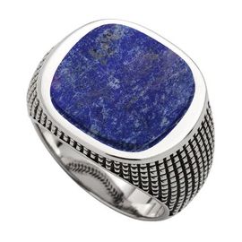 Jan Leslie Jan Leslie Gemstone Sterling Silver Cross Etched Ring