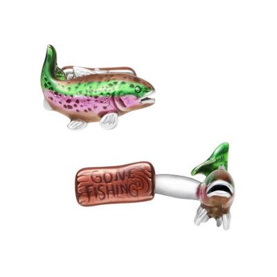 Jan Leslie Jan Leslie Gone Fishing Sterling Cufflinks