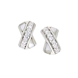 Jan Leslie Jan Leslie Marseille Sterling Silver Crossover Stud Earrings