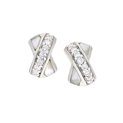 Jan Leslie Jan Leslie Marseille Sterling Silver Crossover Stud Earrings