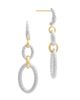 Jan Leslie Jan Leslie Marseille Sterling Silver with 18k Gold Double Oval Earrings - 2