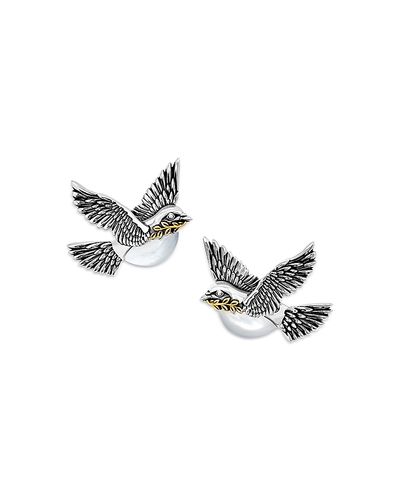 Jan Leslie Jan Leslie Peace Dove Sterling Silver Cufflinks