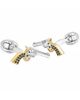 Jan Leslie Jan Leslie Pistol 24K Vermeil & Black Diamond Handle Sterling Cufflinks - 1