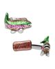 Jan Leslie Jan Leslie River Trout Hand Painted Sterling Silver Cufflinks - 2
